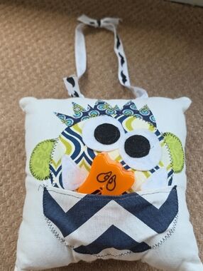 Kids Monstor Plush Tooth Fairy Pillow - White with Blue & Green